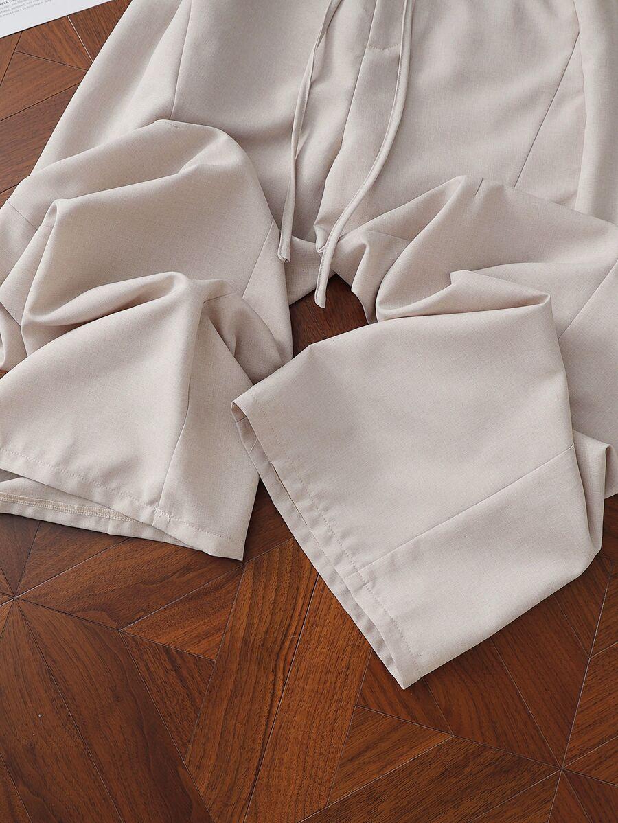 SHEIN BEŻOWE SPODNIE CASUAL S06__S