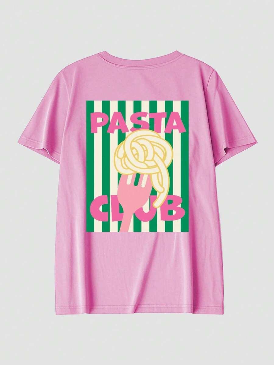 SHEIN RÓŻOWY T-SHIRT NADRUK S06__XXL