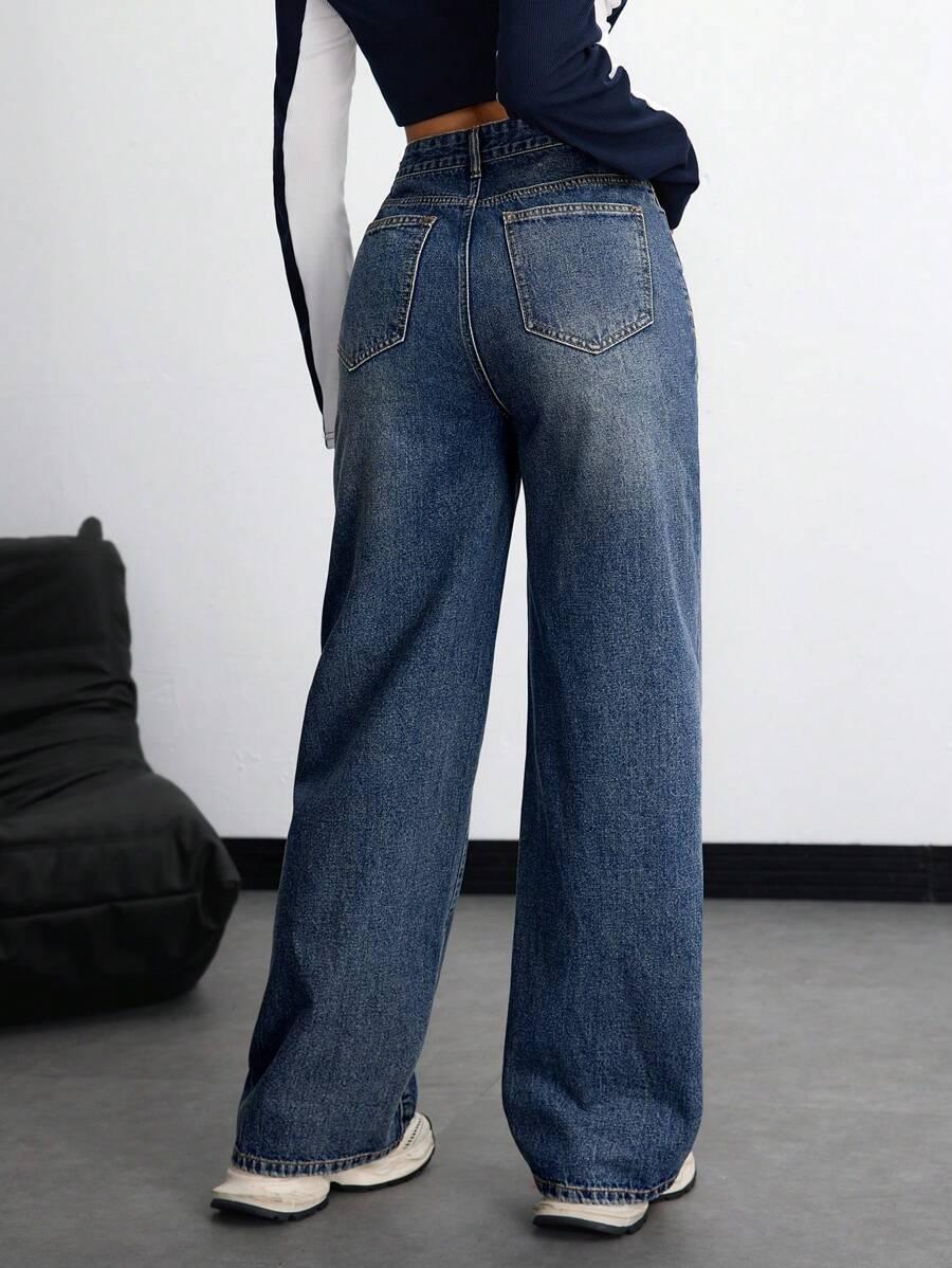 SHEIN NIEBIESKIE SPODNIE JEANS S06__XL
