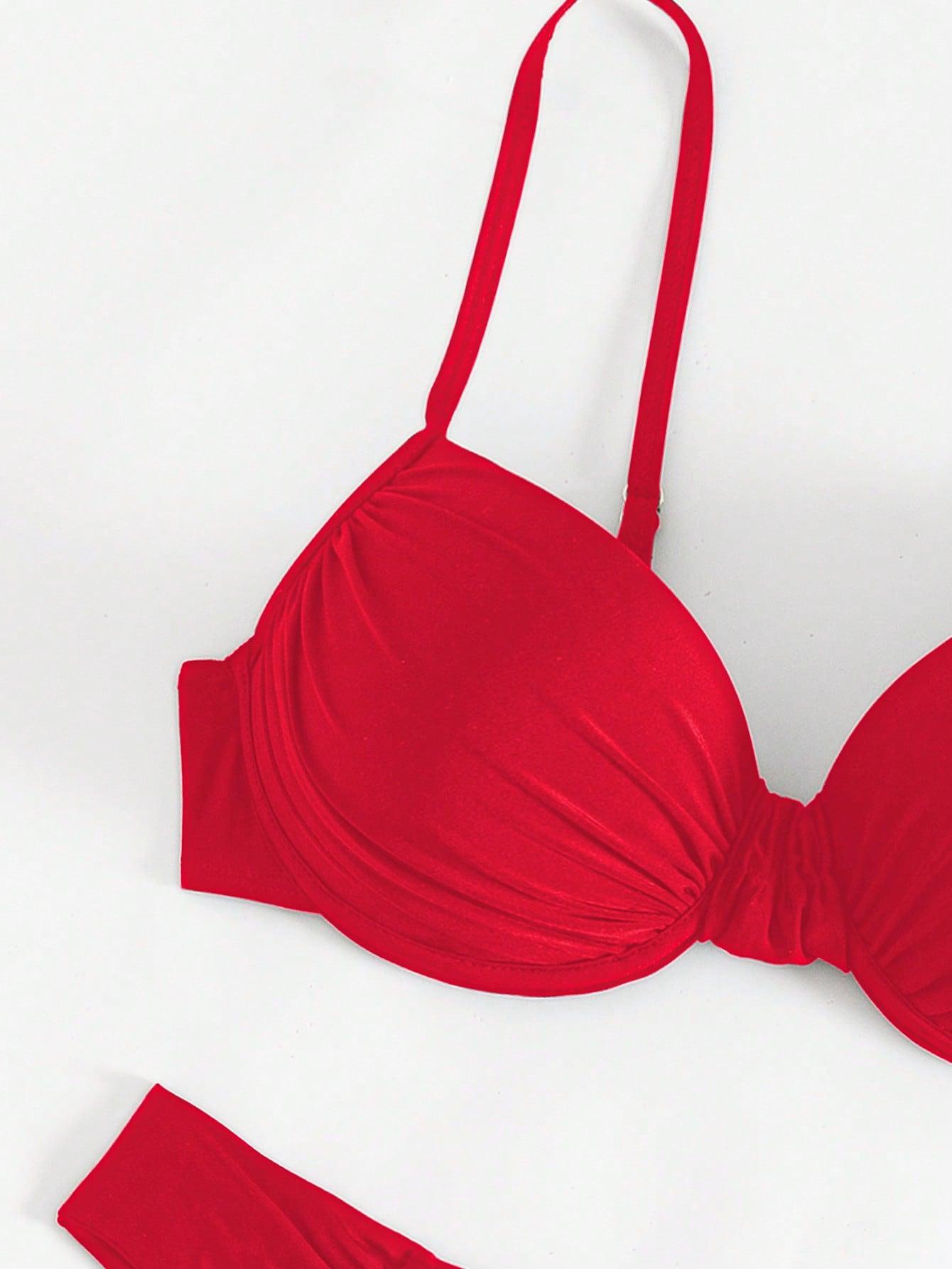 SHEIN DWUCZĘŚCIOWY STRÓJ KĄPIELOWY S09__L