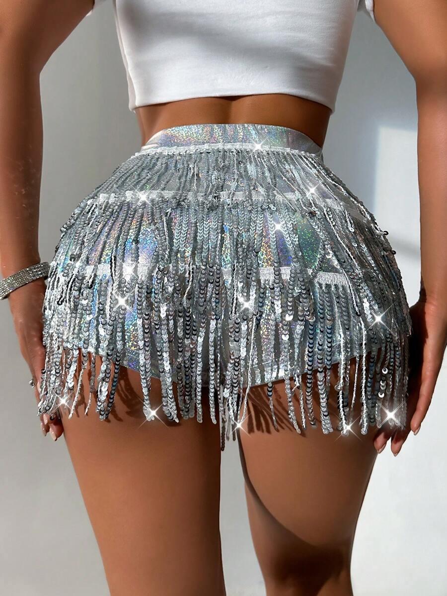 SHEIN KRÓTKIE SPODENKI CEKINY S06__S