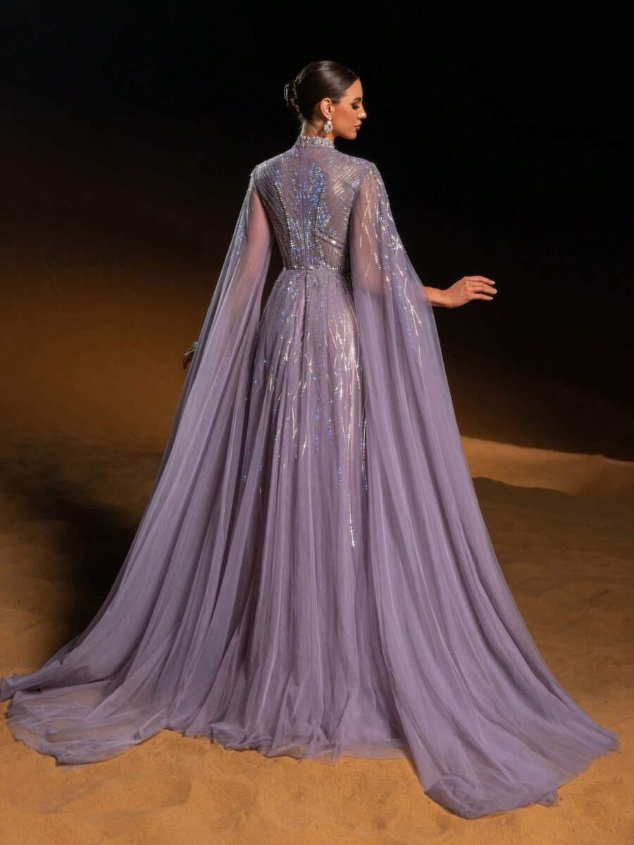 FAERIESTY FIOLETOWA MAXI SUKIENKA ZDOBIENIA S09__XL