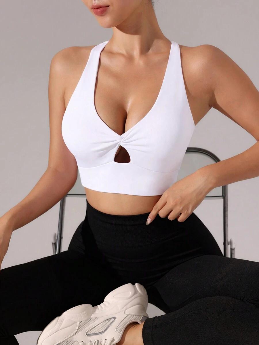 SHEIN BIAŁY TOP BIUSTONOSZ S06__M