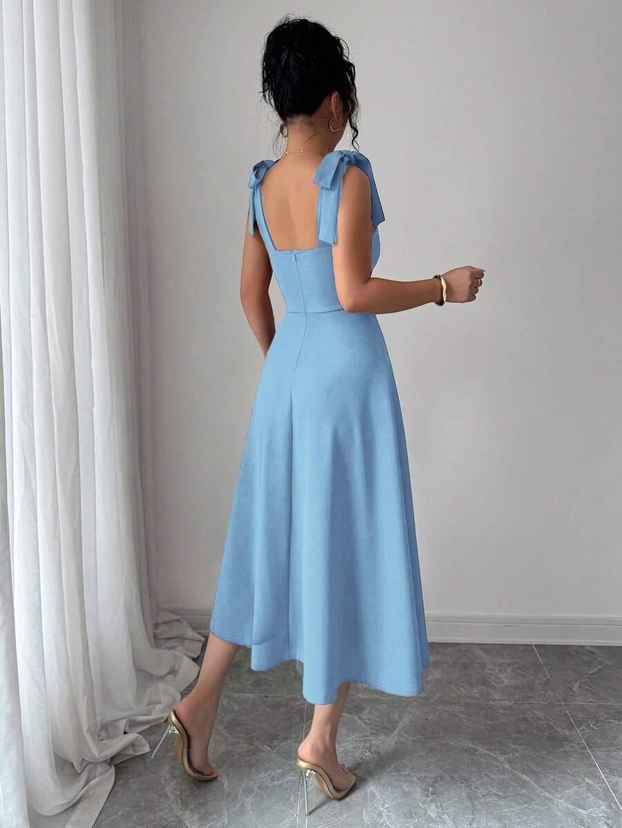 SHEIN NIEBIESKA SUKIENKA MIDI S06__M