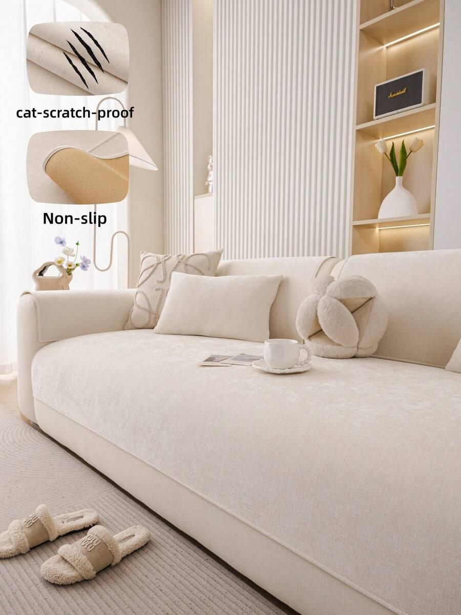 SHEIN BEŻOWA NARZUTA NA SOFĘ S07__70X180