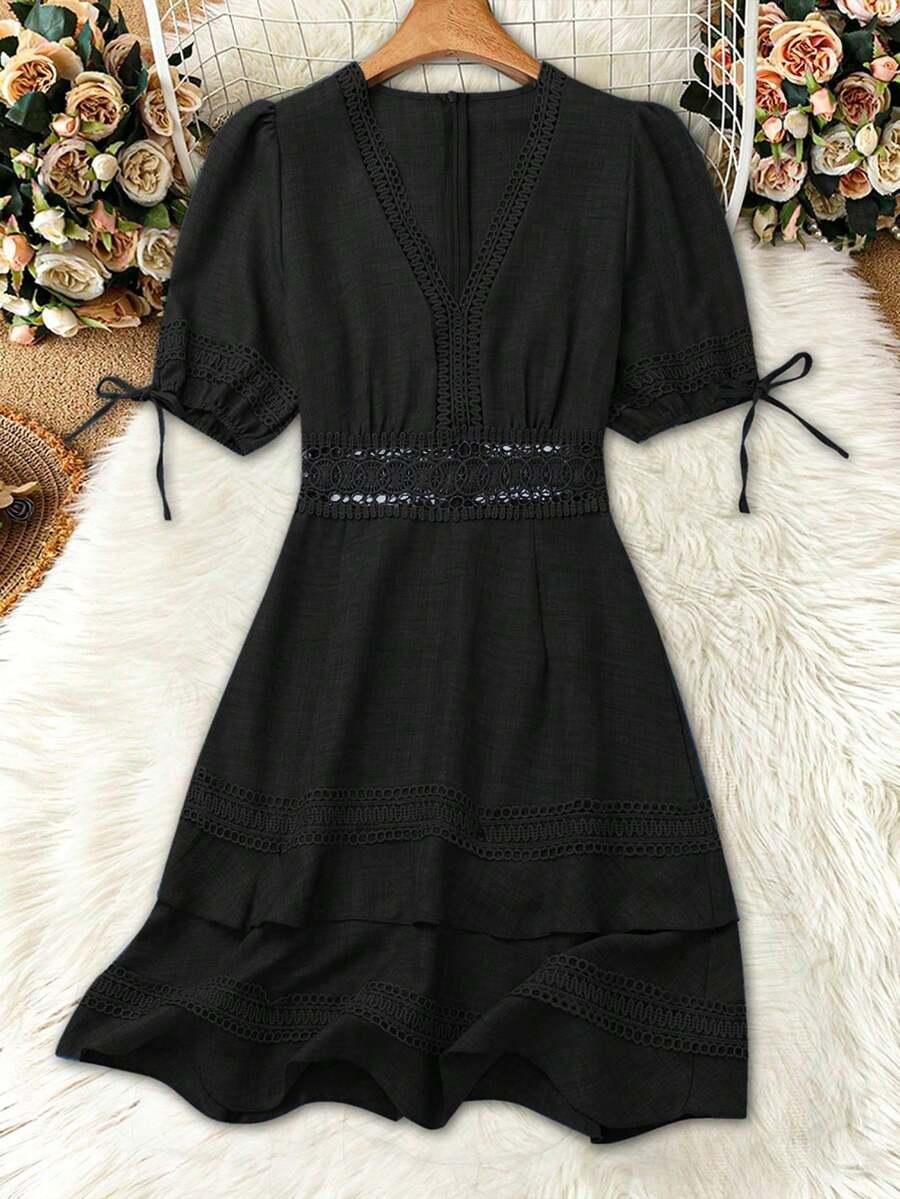 BALVESSA CZARNA MINI SUKIENKA S06__L