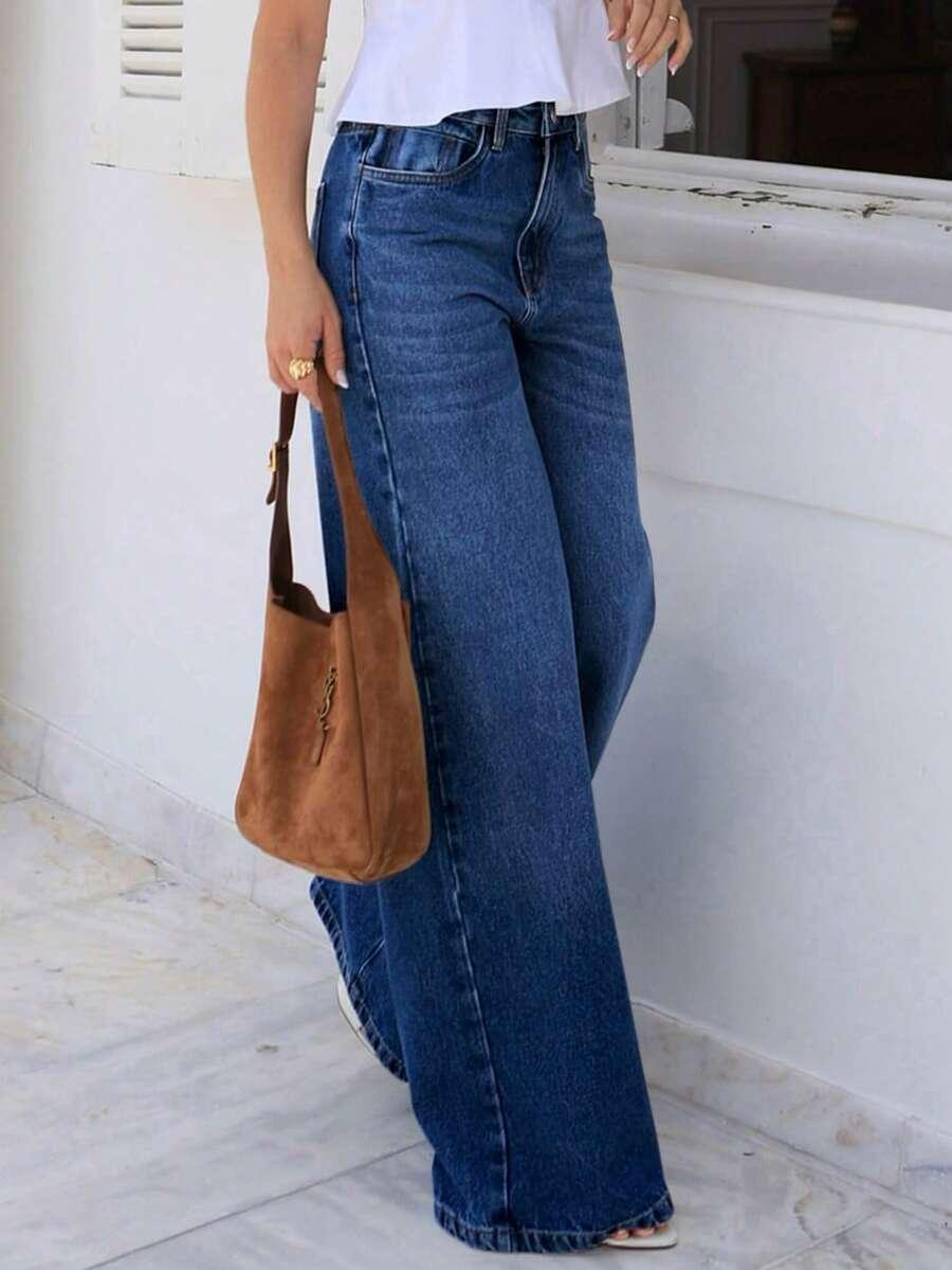 SHEIN NIEBIESKIE SPODNIE JEANS S06__XS
