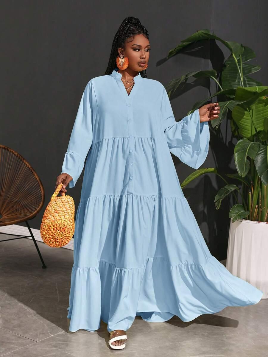 SHEIN NIEBIESKA MAXI SUKIENKA S06__46
