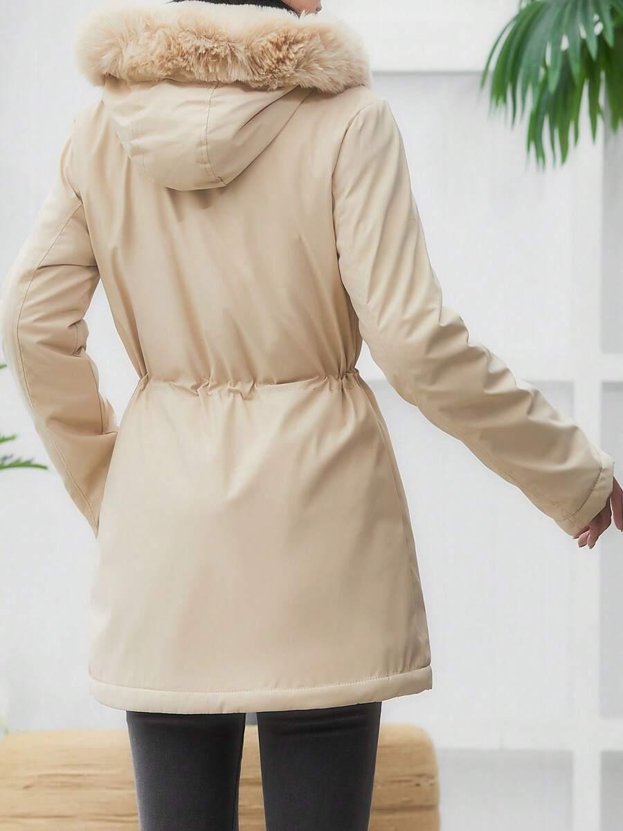 SHEIN BEŻOWA KURTKA KAPTUR W01__M