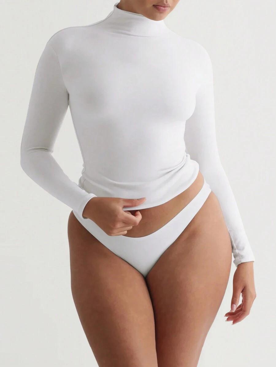 SHEIN BIAŁA BLUZKA DŁUGI RĘKAW S06__L