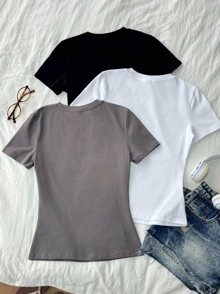 TSEOSO GŁADKI T-SHIRT 2-PACK S06__S