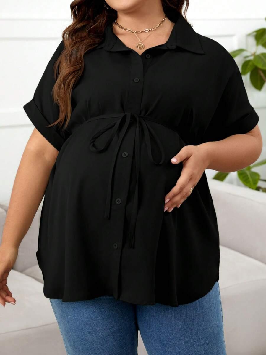 SHEIN KOSZULA CIĄŻOWA KRÓTKI RĘKAW S06__XXL