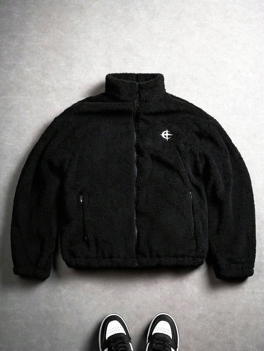 SHEIN CZARNA KURTKA POLAR S06__M