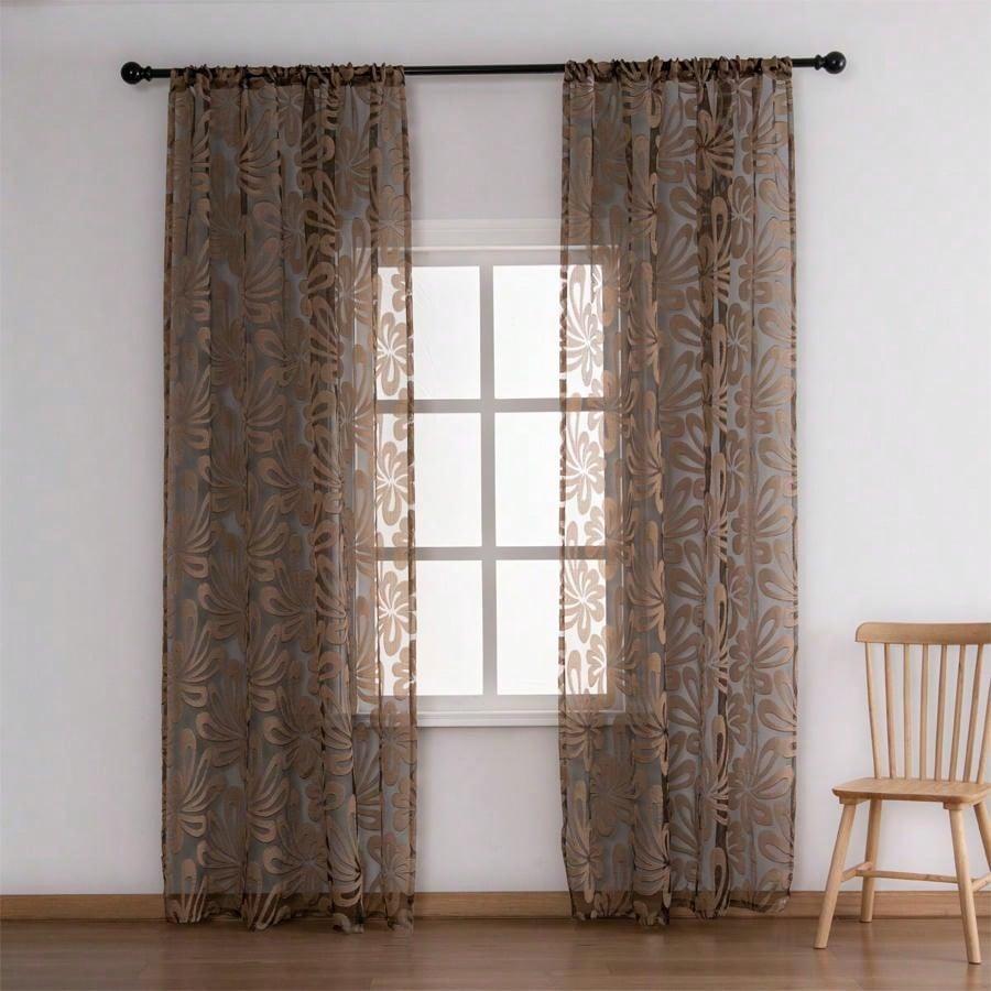 SHEIN BRĄZOWA ZASŁONA 1SZT. S07__132X241