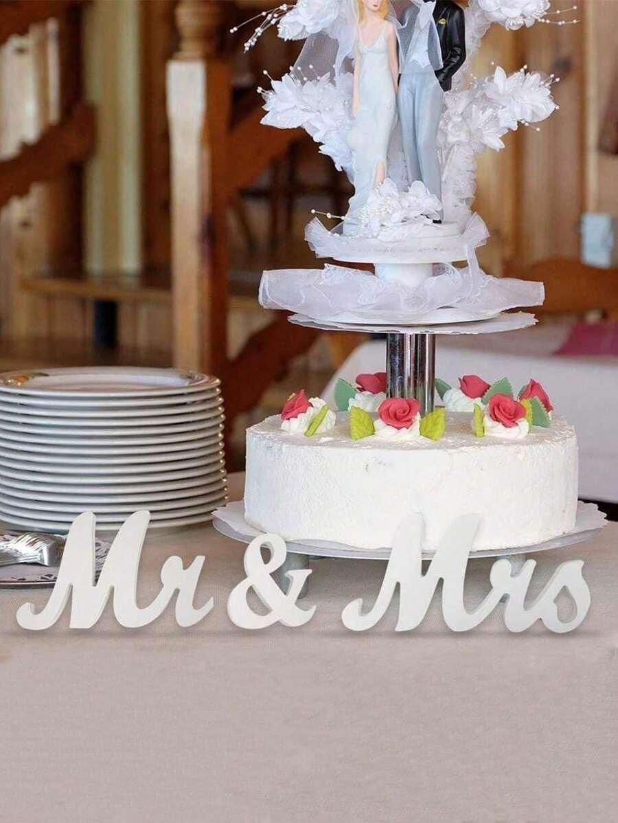 SHEIN NAPIS DEKORACYJNY MR&MRS S07__45X10CM