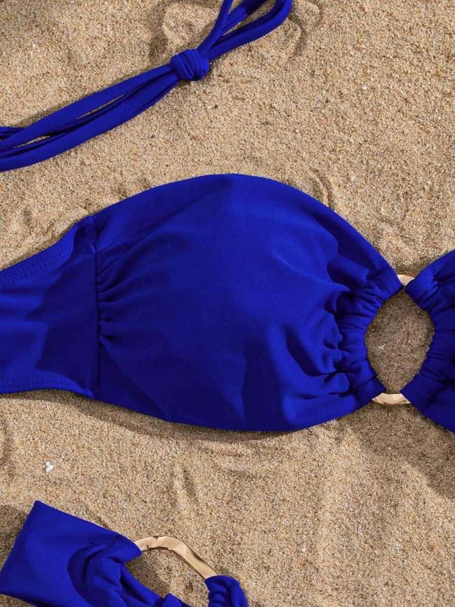 SHEIN NIEBIESKI DWUCZĘŚCIOWY STRÓJ KĄPIELOWY S09__M