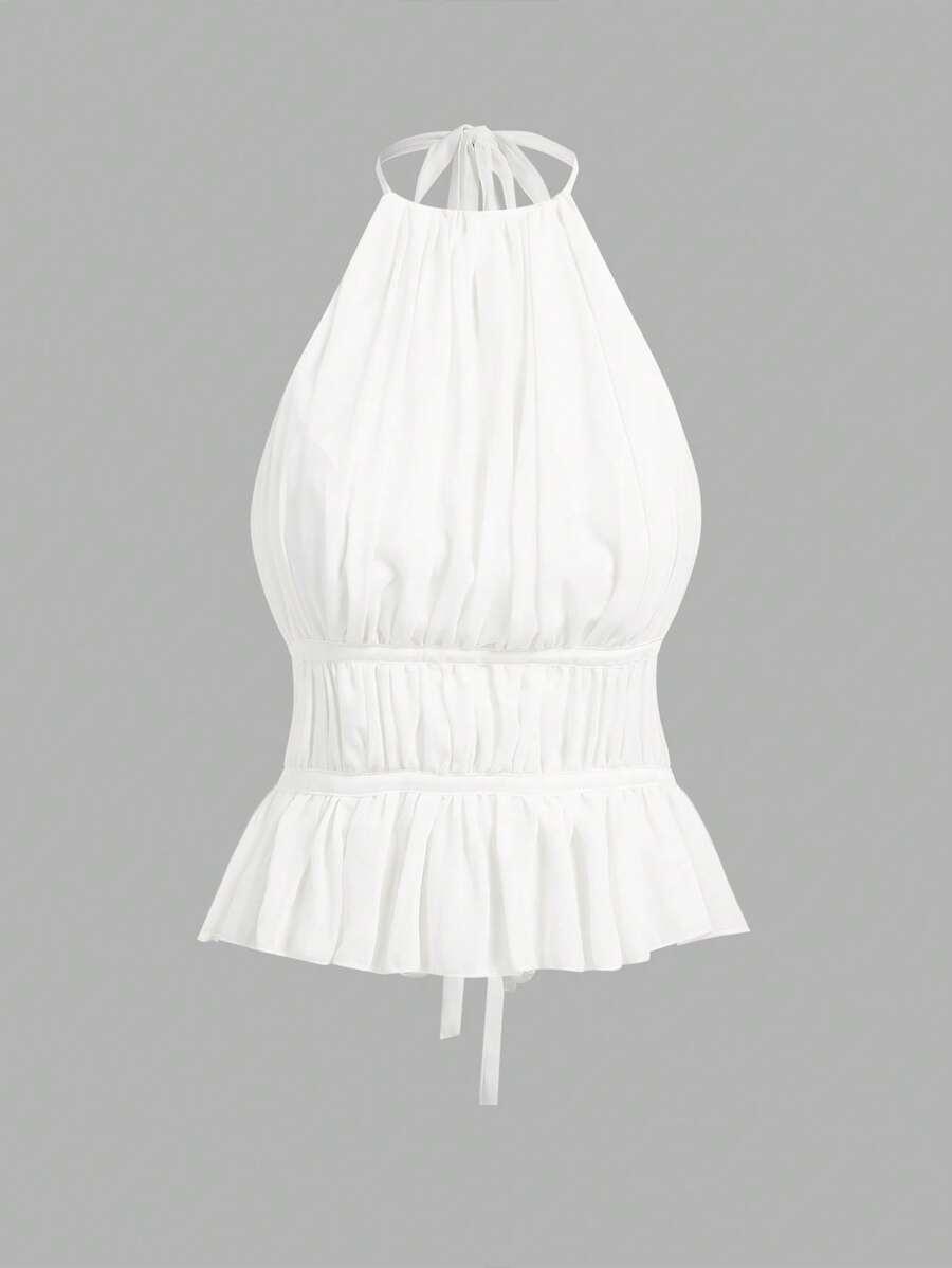 SHEIN TOP WIĄZANIE MARSZCZENIA 2-PACK S06__M