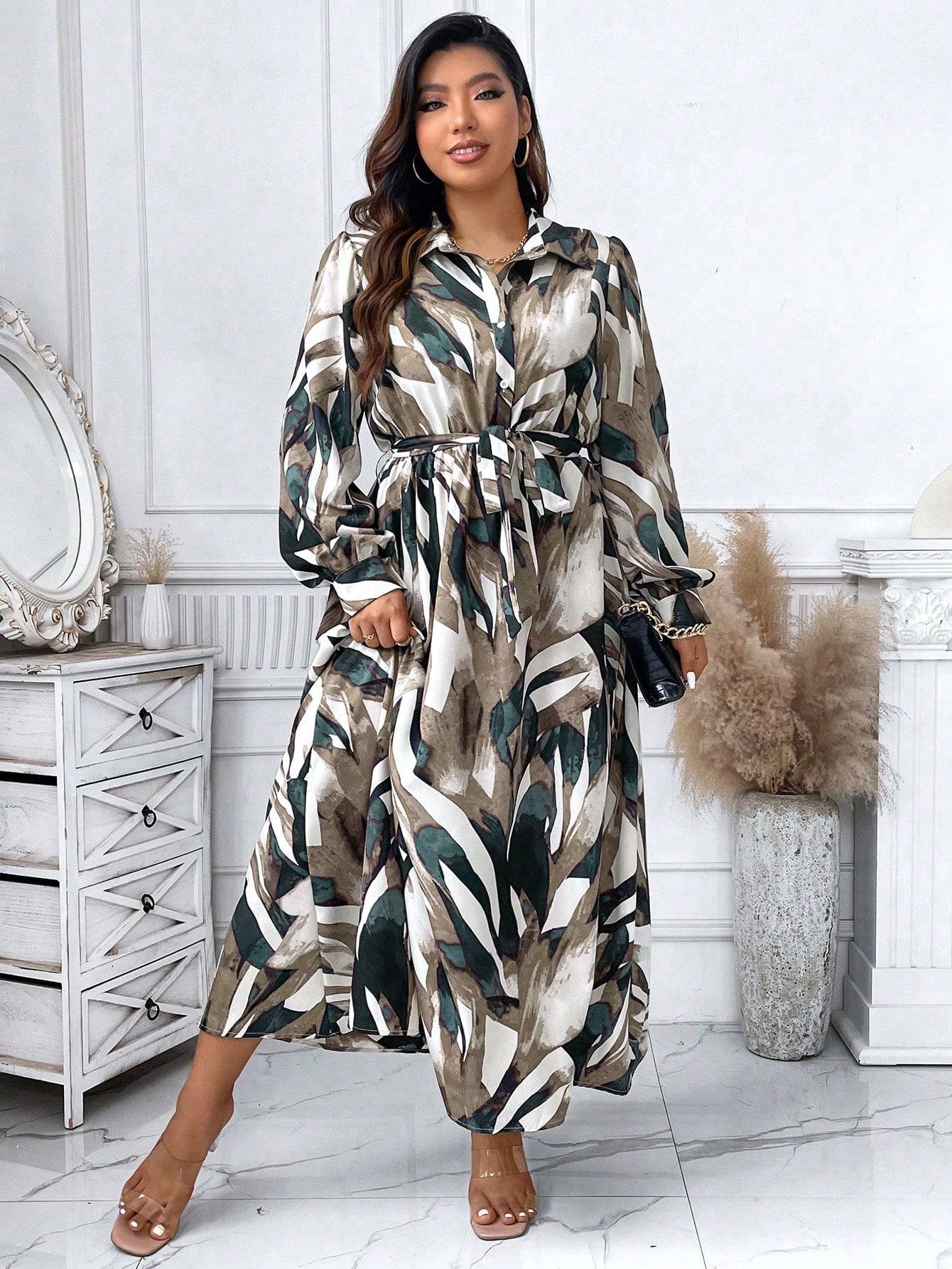 SHEIN MAXI SUKIENKA KOŁNIERZYK S06__XXL