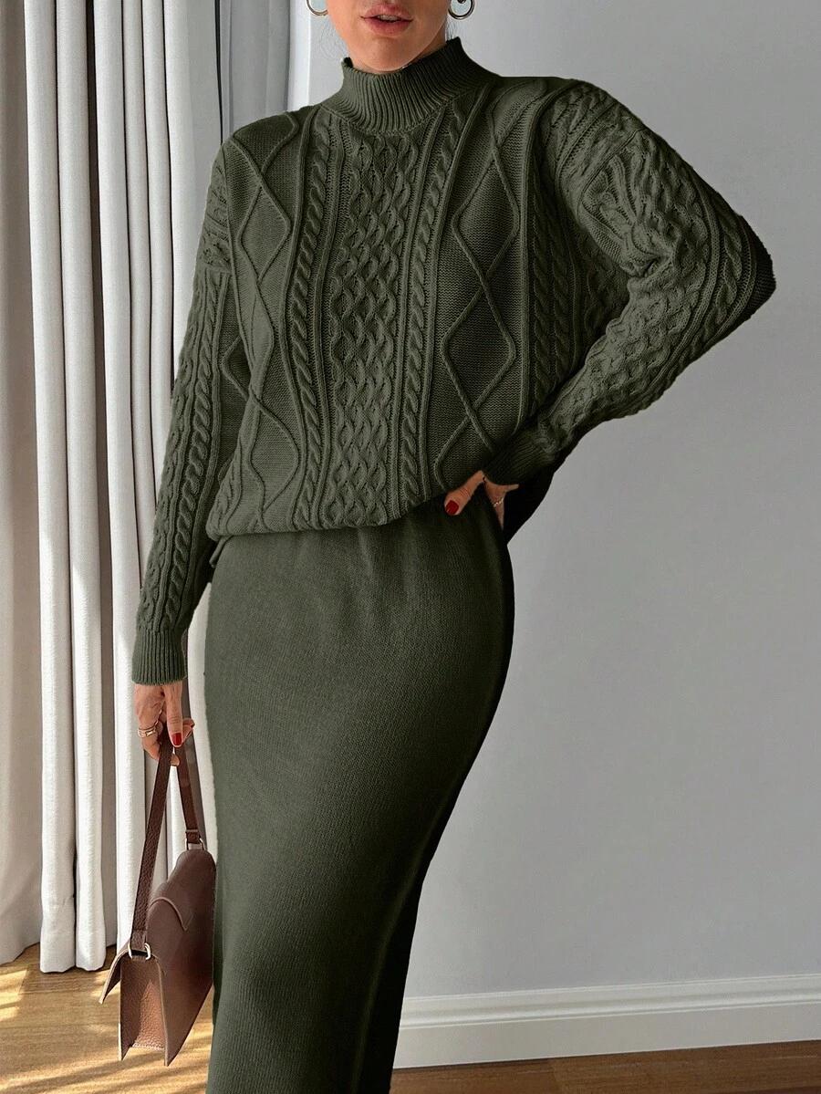 SHEIN SWETER SPÓDNICA KOMPLET S06__L