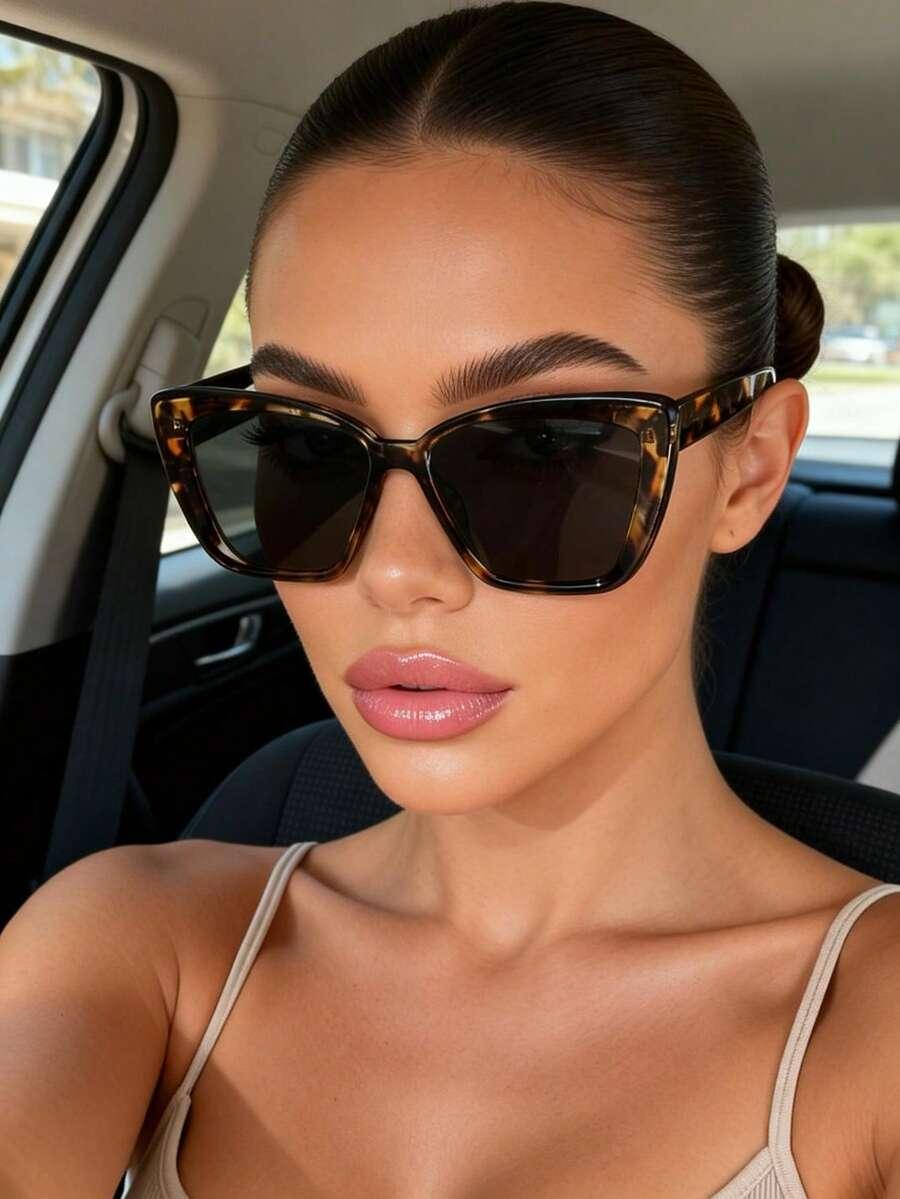 SHEIN OKULARY PRZECIWSŁONECZNE ANIMAL PRINT S07