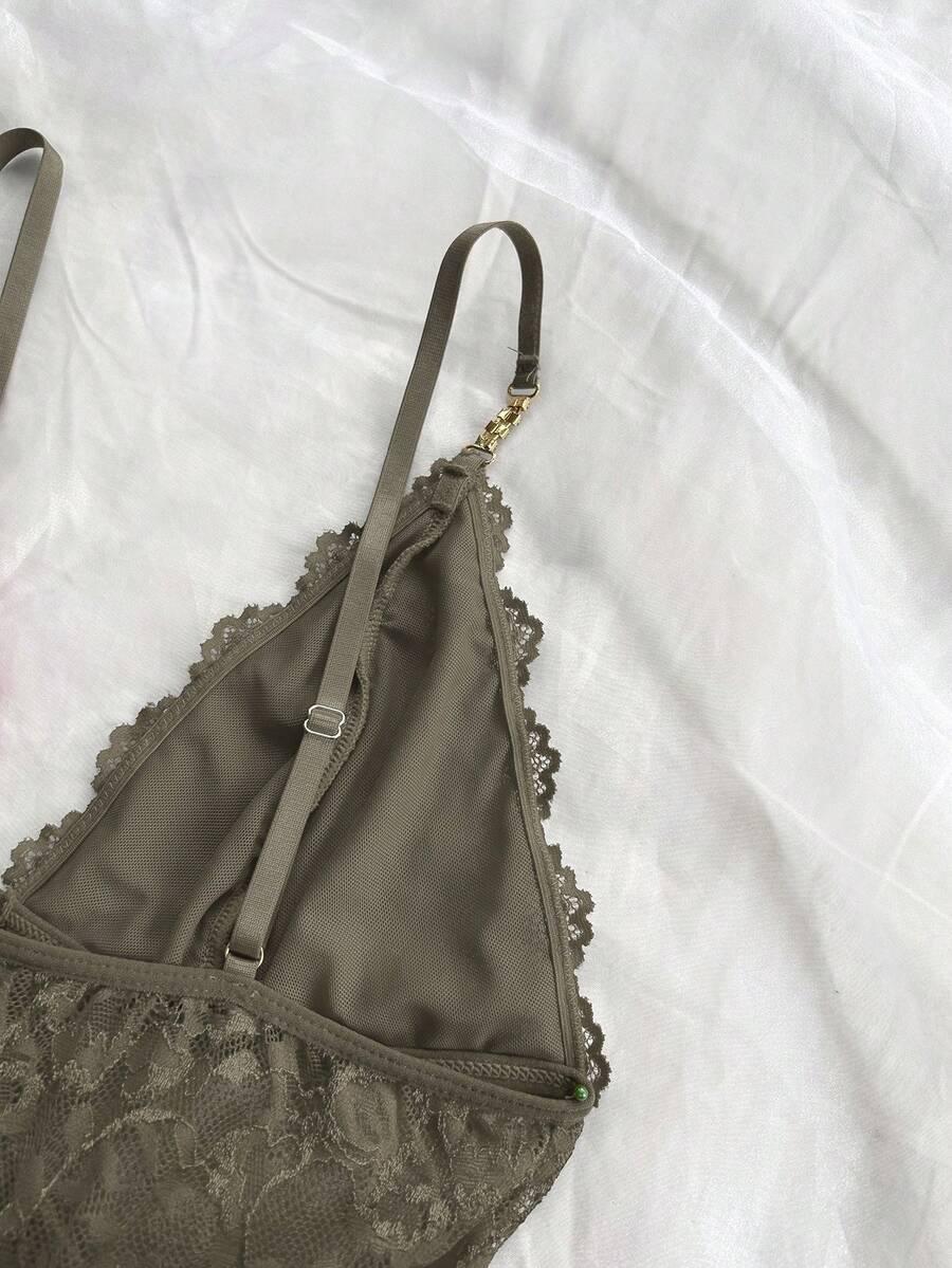 SHEIN ZIELONY KOMPLET BIELIZNY S06__S