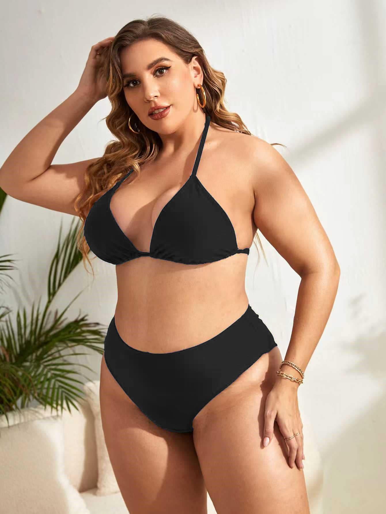 SWIM BASICS CZARNY DWUCZĘŚCIOWY STRÓJ KĄPIELOWY S09__50