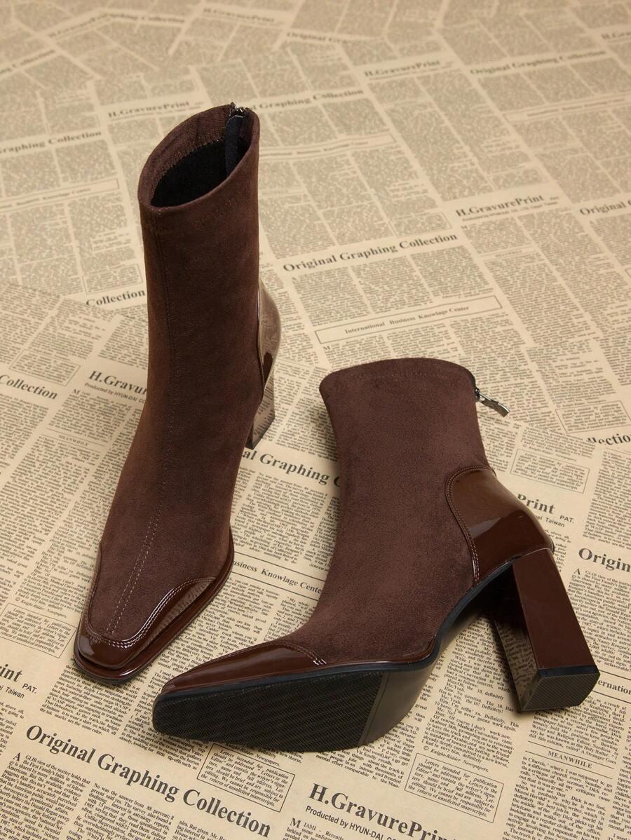 SHEIN BRĄZOWE BOTKI OBCAS W01__39,5