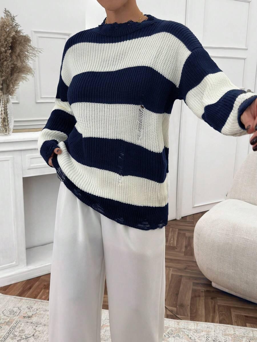 SHEIN SWETER Z DŁUGIM RĘKAWEM S06__S