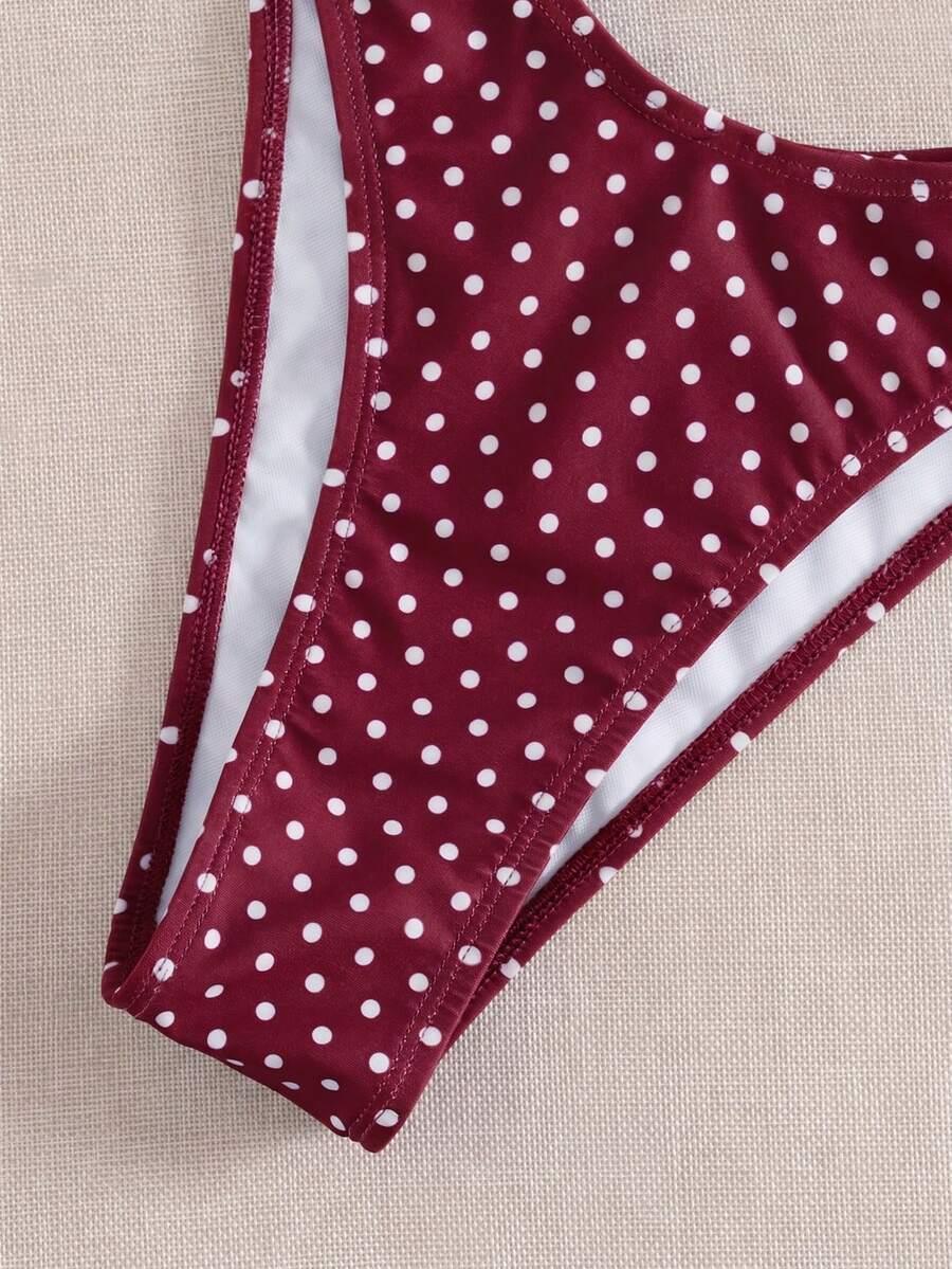 SHEIN DWUCZĘŚCIOWY STRÓJ KĄPIELOWY WZÓR GROSZKI S09__M