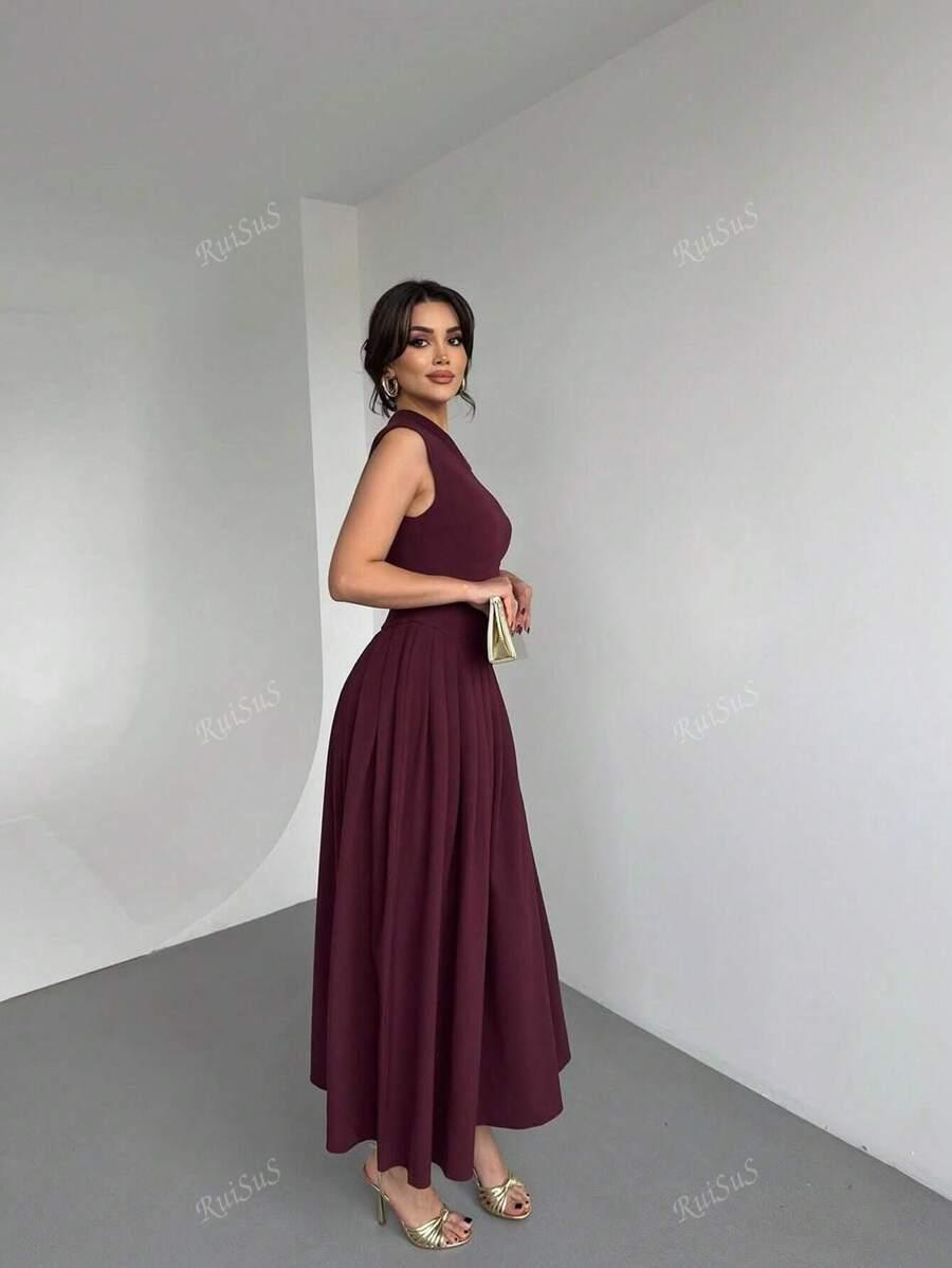 SHEIN BORDOWA MAXI SUKIENKA S06__S