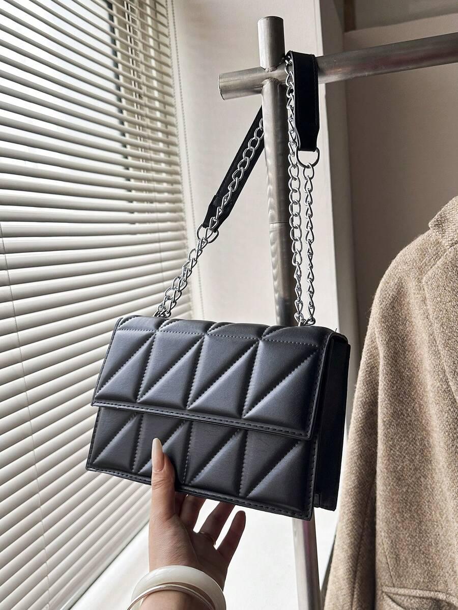 SHEIN CZARNA TOREBKA IMITACJA SKÓRY S07__22X5X15,5