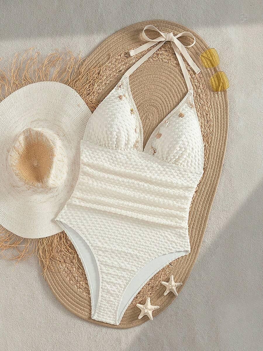 SHEIN JEDNOCZĘŚCIOWY STRÓJ KĄPIELOWY ZDOBIENIE S09__48