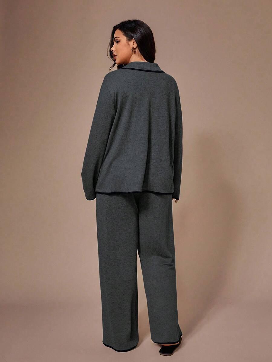 SHEIN BLUZKA SPODNIE PIŻAMA KOMPLET S06__46