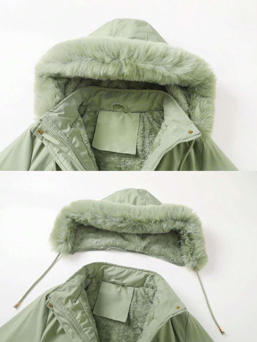 SHEIN ZIELONA KURTKA Z KAPTUREM W01__XXS
