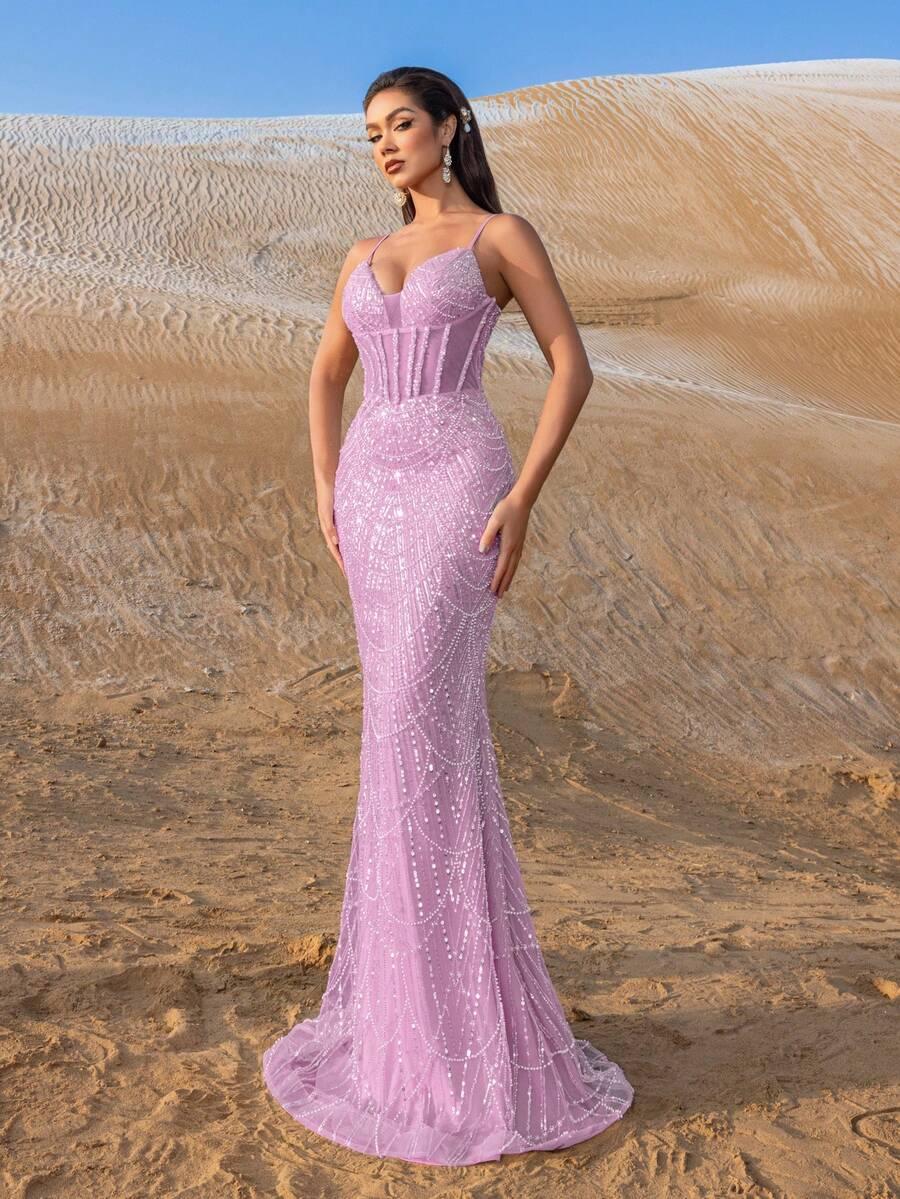 FAERIESTY FIOLETOWA MAXI SUKIENKA S06__L