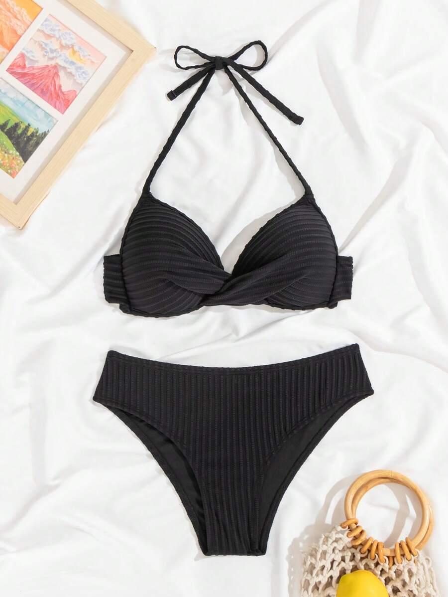 SHEIN DWUCZĘŚCIOWY STRÓJ KĄPIELOWY S09__XL