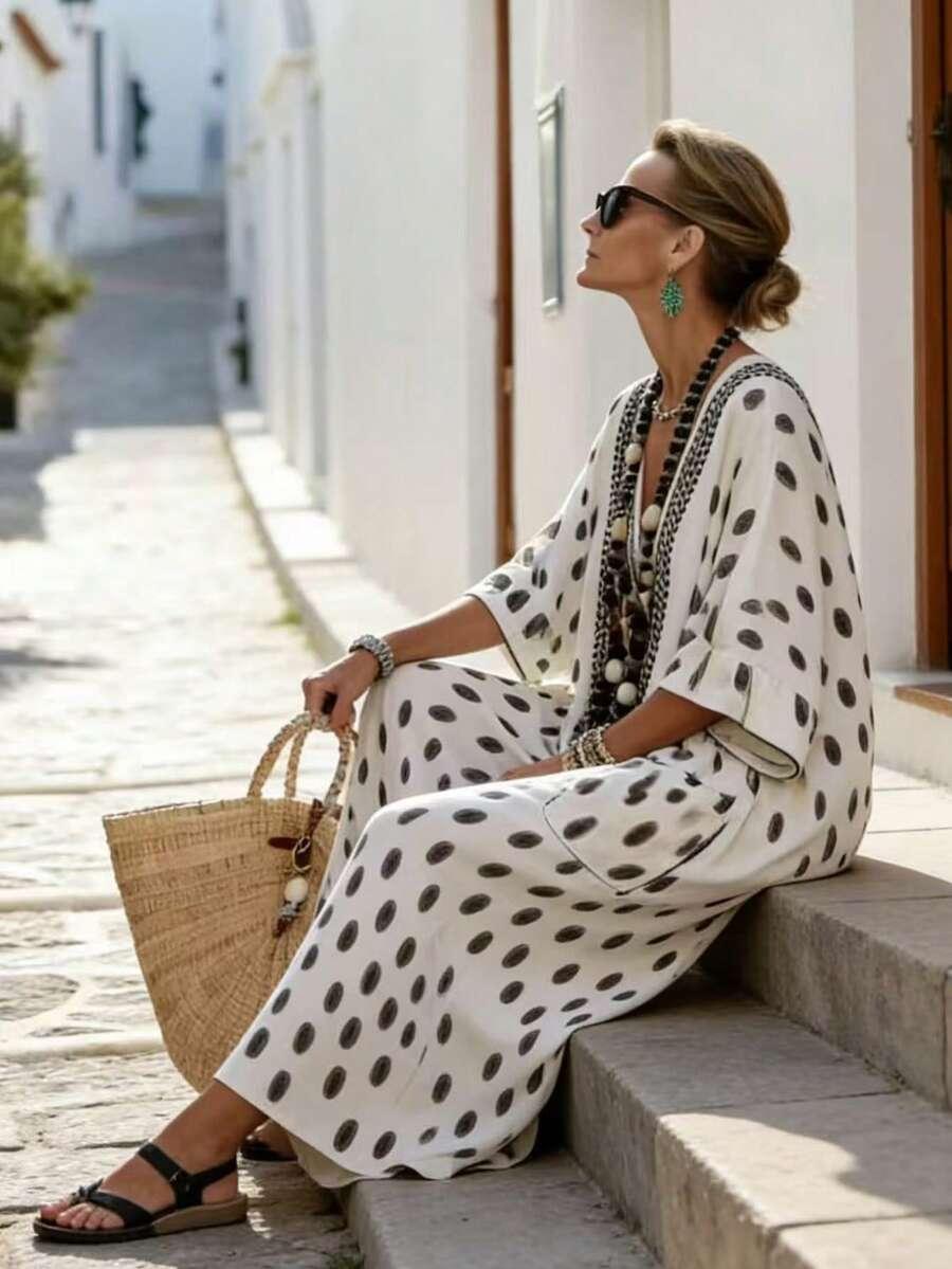 SHEIN BIAŁA MAXI SUKIENKA S06__S