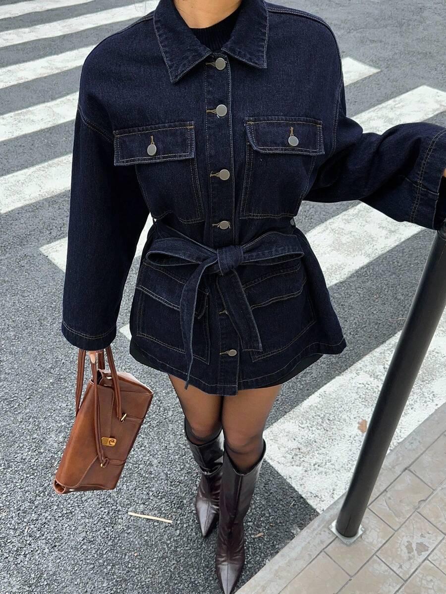 SIREN GAZE GRANATOWA KURTKA JEANS S06__S