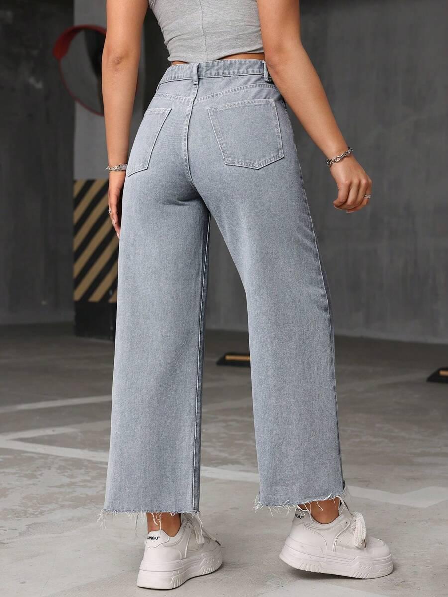 SHEIN SZARE SPODNIE JEANSOWE S09__M