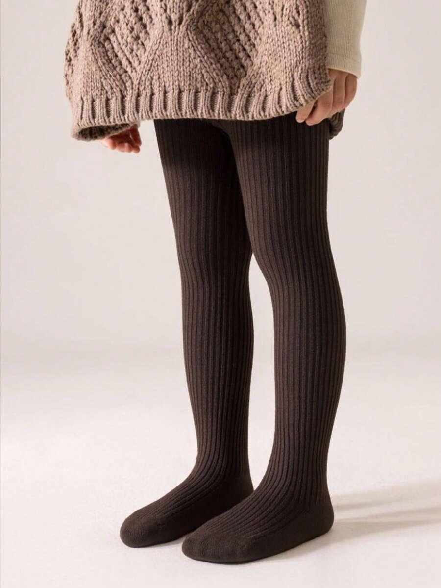 SHEIN BRĄZOWE OCIEPLANE RAJSTOPY W01__73CM