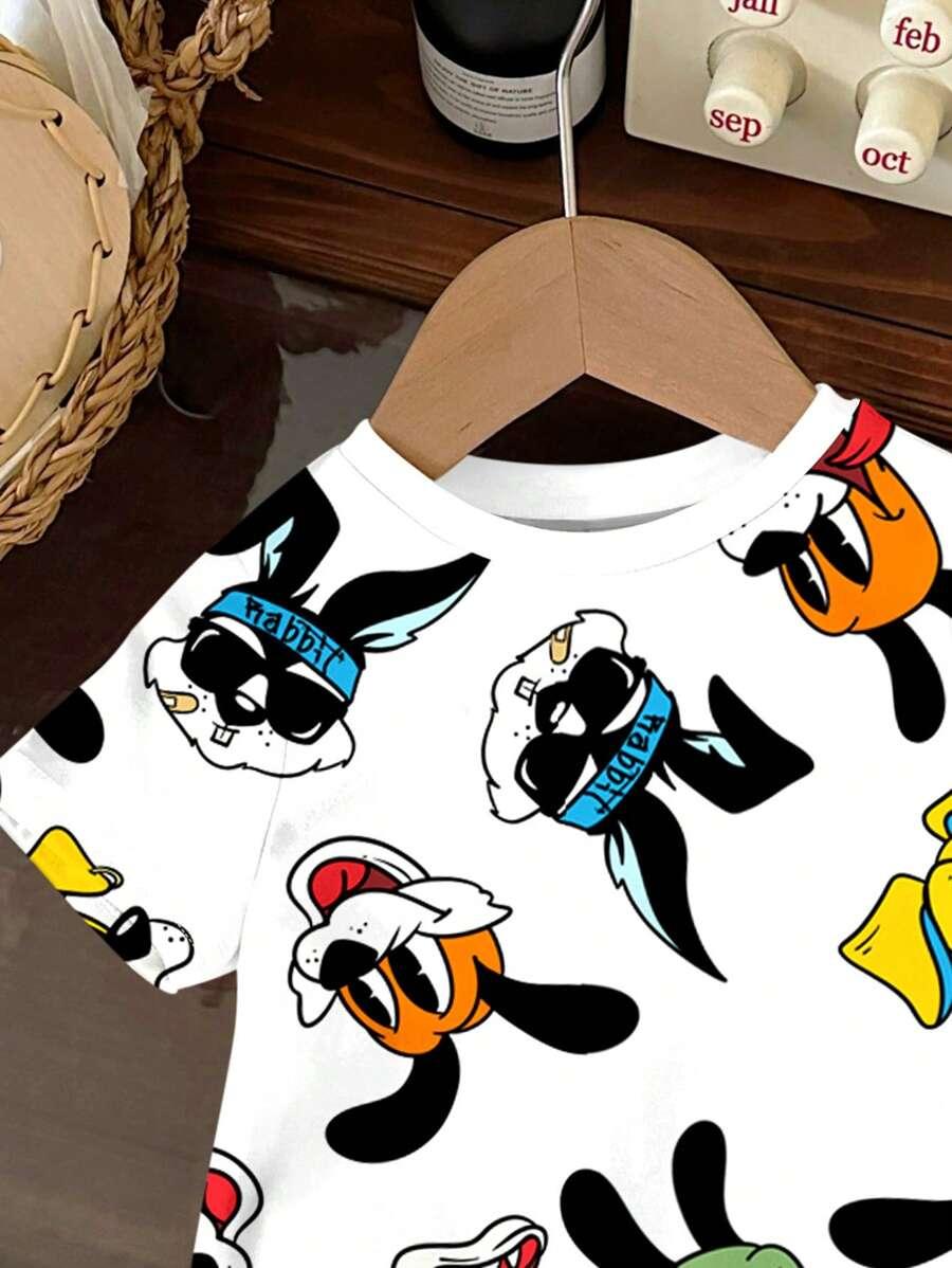 SHEIN T-SHIRT OKRĄGŁY DEKOLT S06__74/80