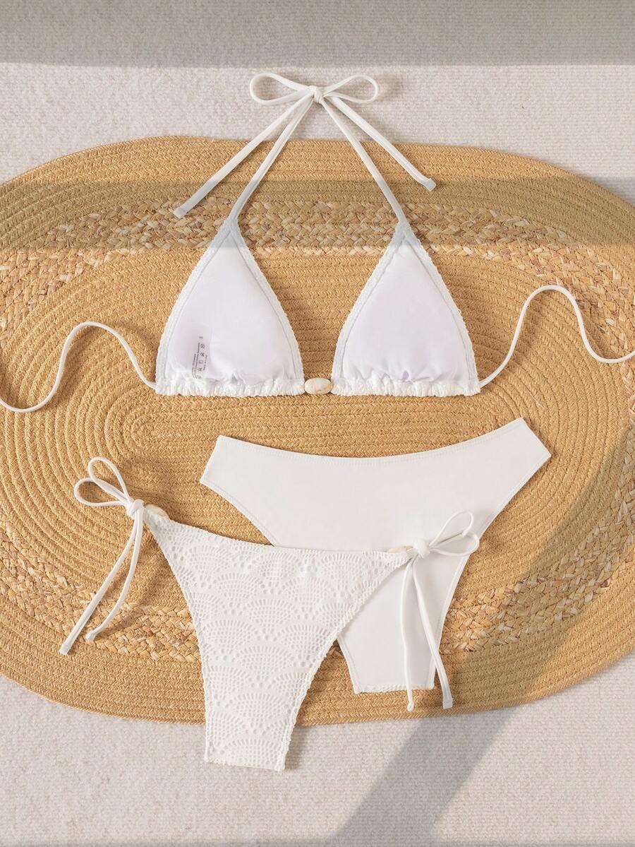 SHEIN DWUCZĘŚCIOWY STRÓJ KĄPIELOWY S09__L