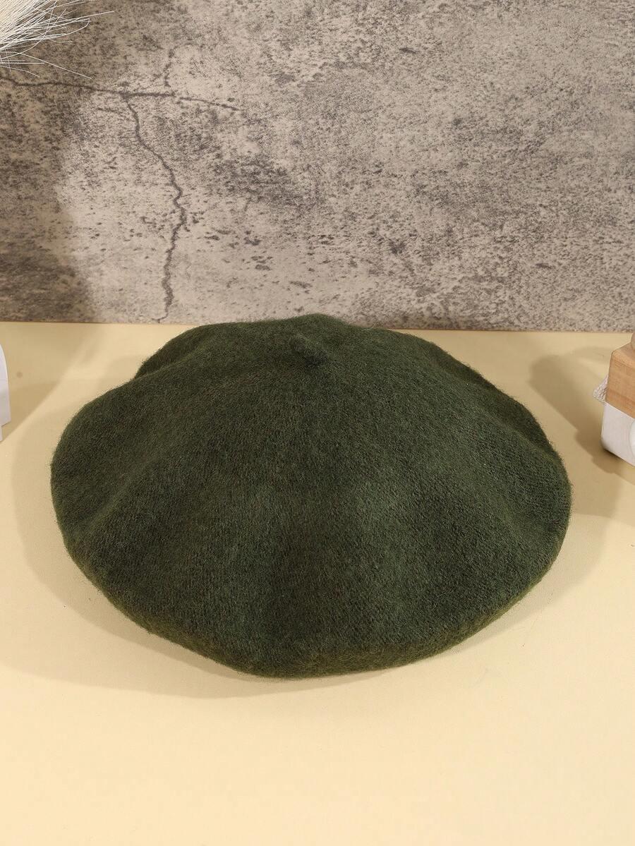SHEIN ZIELONY KLASYCZNY BERET W01__58