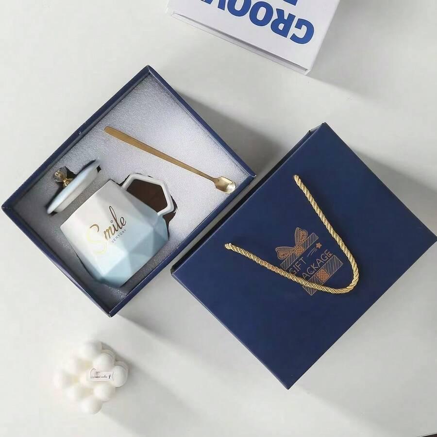 SHEIN KUBEK PRZYKRYWKA ŁYŻECZKA ZESTAW PREZENTOWY S07