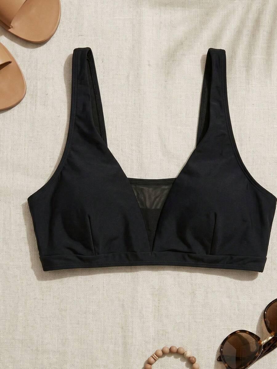 SHEIN CZARNA GÓRA OD BIKINI S06__L
