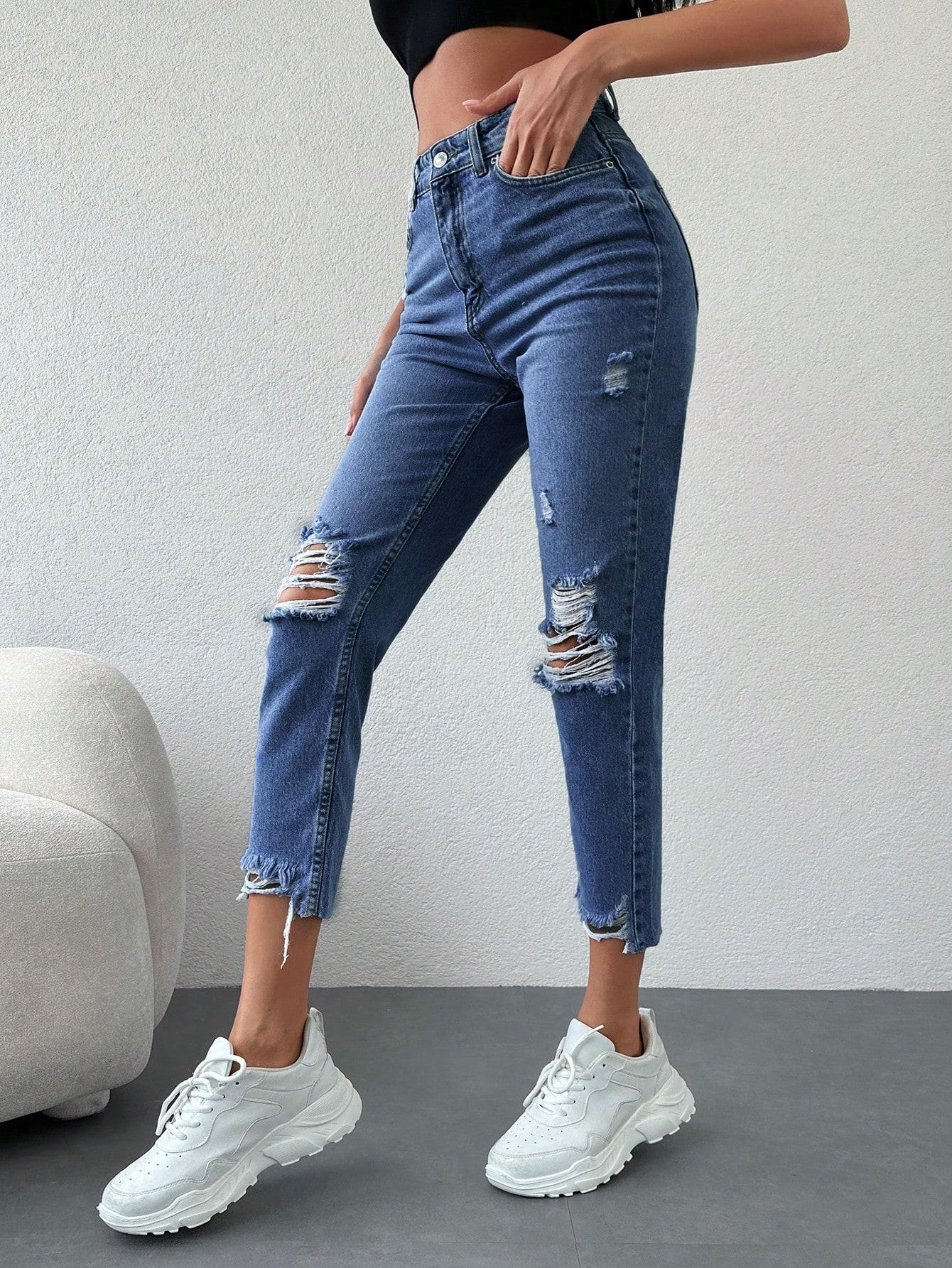 SHEIN SPODNIE JEANS WYSOKI STAN S06__XL