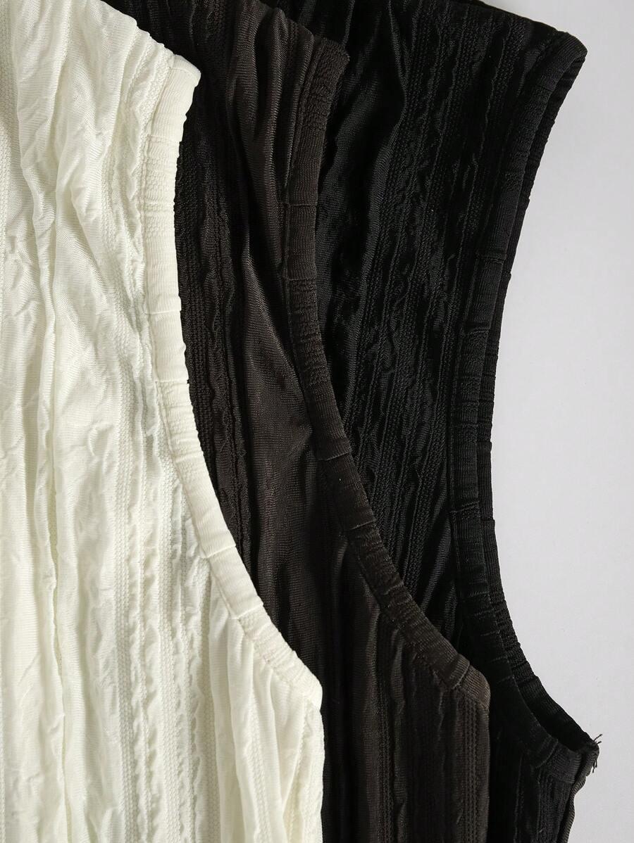 SHEIN CZARNY TOP BEZ RĘKAWÓW S06__S