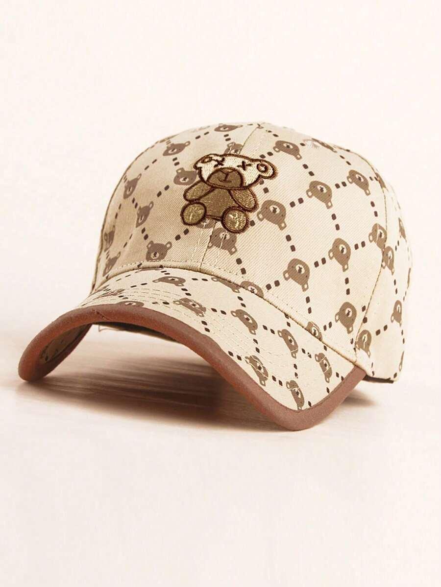 SHEIN BRĄZOWA CZAPKA Z DASZKIEM S07