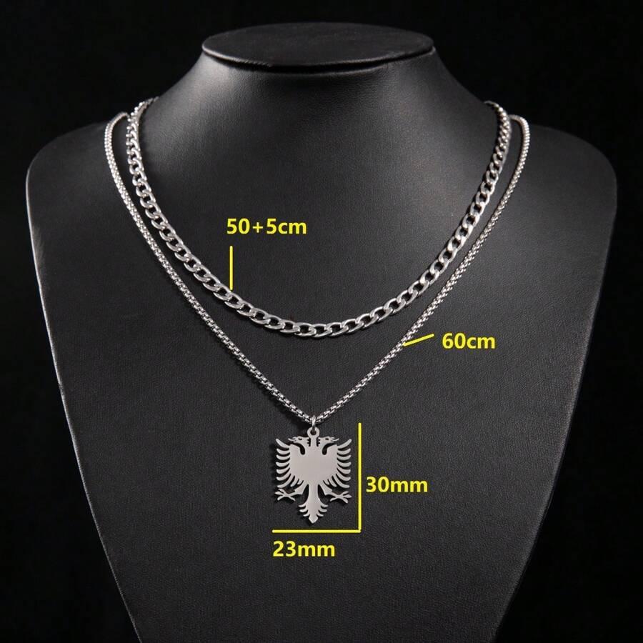 SHEIN PODWÓJNY NASZYJNIK ZAWIESZKA S07