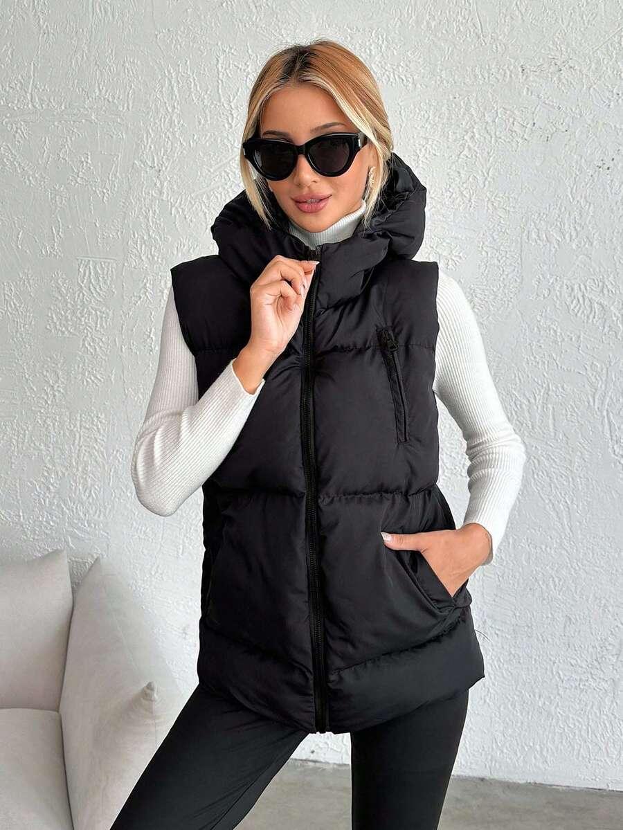 SHEIN CZARNA PIKOWANA KAMIZELKA S06__XS
